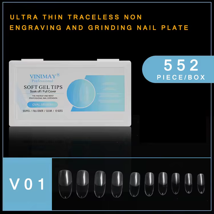 VINIMAY 16 styles 522 pièces Faux ongles sans trace, French, pleine ou demi-paume, en acrylique, pou
