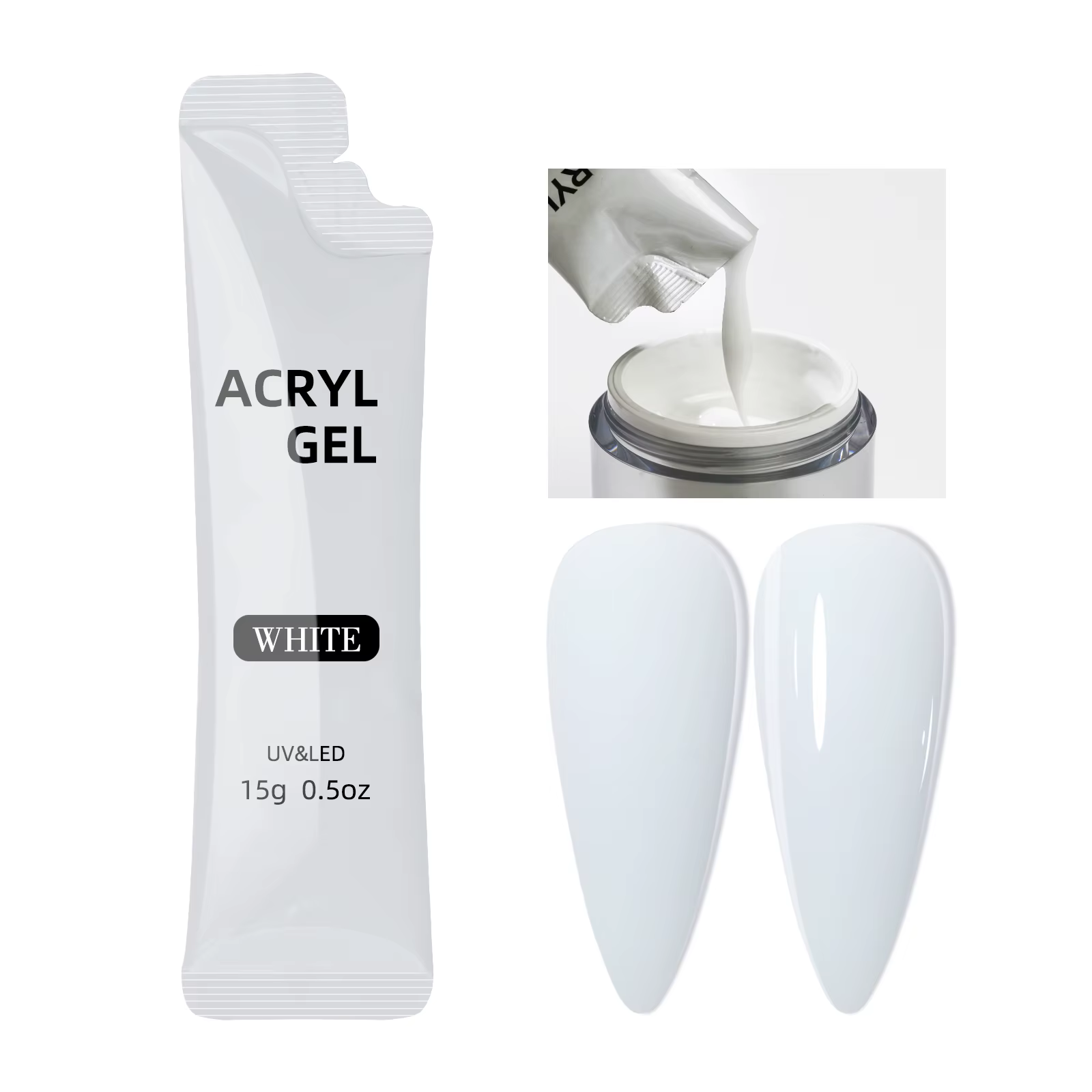 15/30g Gel pour ongles à constructeur rapide blanc nu rose clair Gel d'extension pour Nail Art Gel a