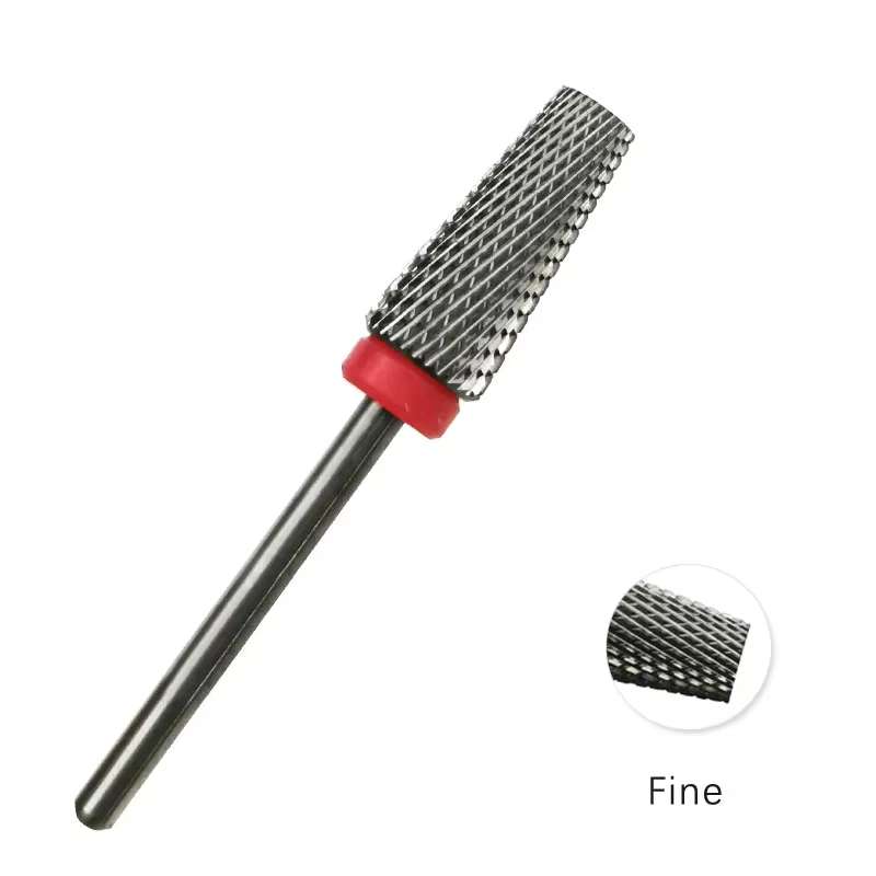 HYTOOS plat conique dents croisées foret 3/32 forets à ongles en carbure enlever Gel manucure Cutter