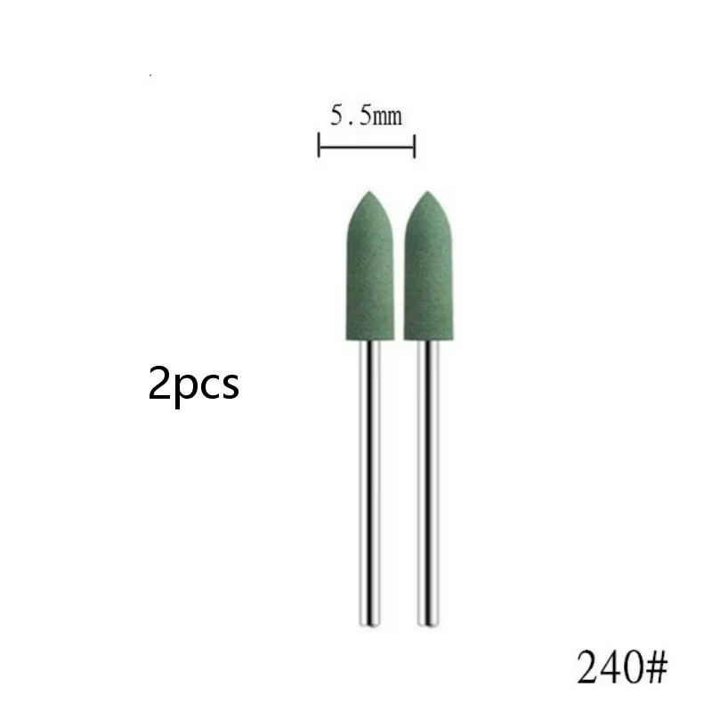 Tête de meulage de manucure en caoutchouc de silicone, 2 paquets, accessoires de machine de meulage,