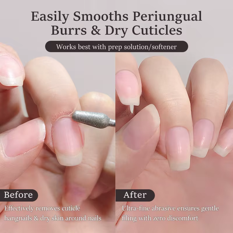 Limes à ongles en diamant, perceuse, mèche de polissage des cuticules, tête de meulage des ongles, m