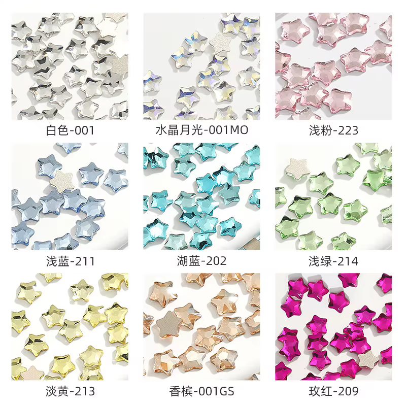 Strass multicolores pour Nail Art, 100 pièces, Mini pierres précieuses à dos plat, 6mm, pour bricola