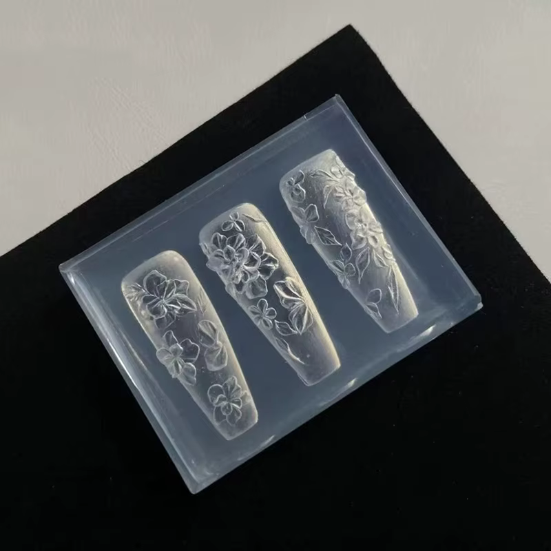 Moule en silicone 3D pour décorations d'ongles, modèles de fleurs DIY, moule pour bijoux et artisana