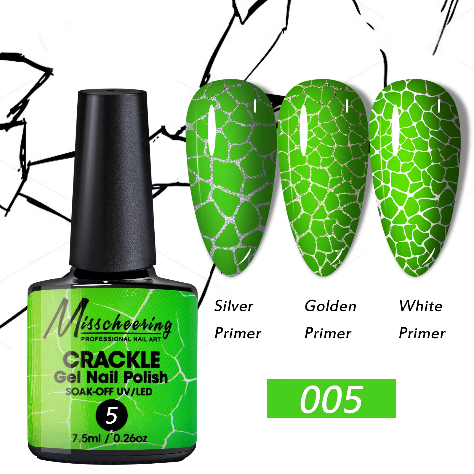 Verhéritage à Ongles Hybride en Gel Craquelé, Semi Continu, LED UV, pour Manucure, N64.7.5 ml