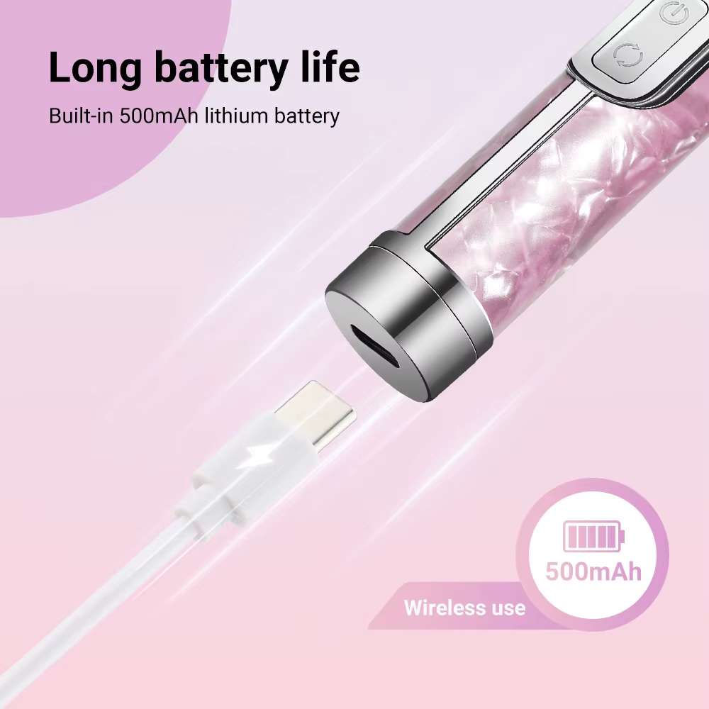 Ensemble de limes à ongles électriques sans fil, 4 vitesses réglables pour ongles en acrylique, faço