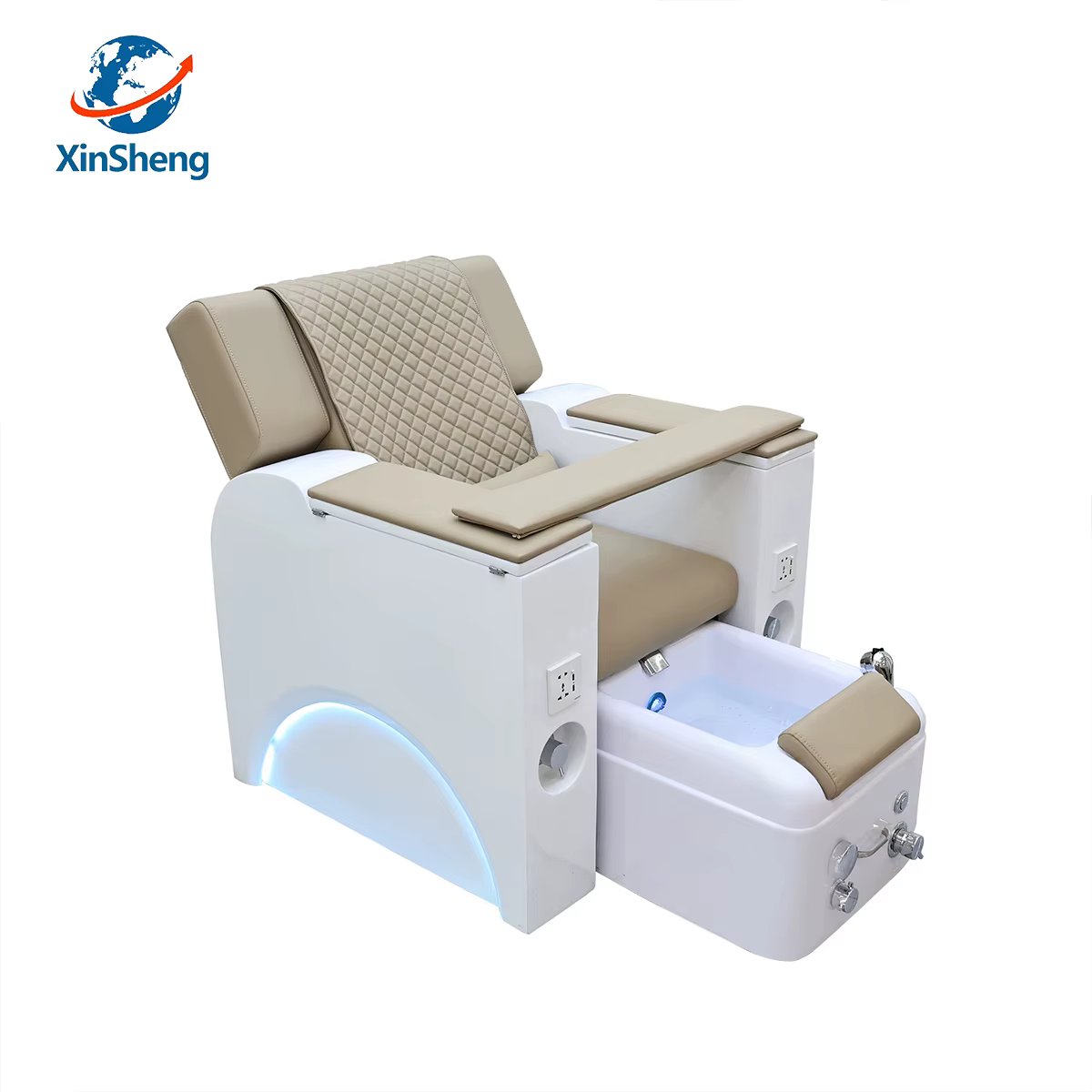 Fauteuil de pédicure électrique, canapé de salon de manucure avec massage dorsal automatique, canapé
