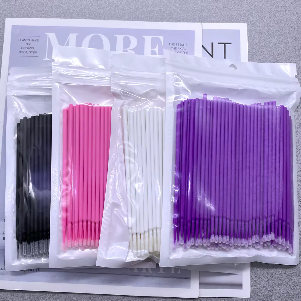 100/400 pièces Micro brosse jetable cils enlevant écouvillon Microbrosse Mascara baguettes applicate