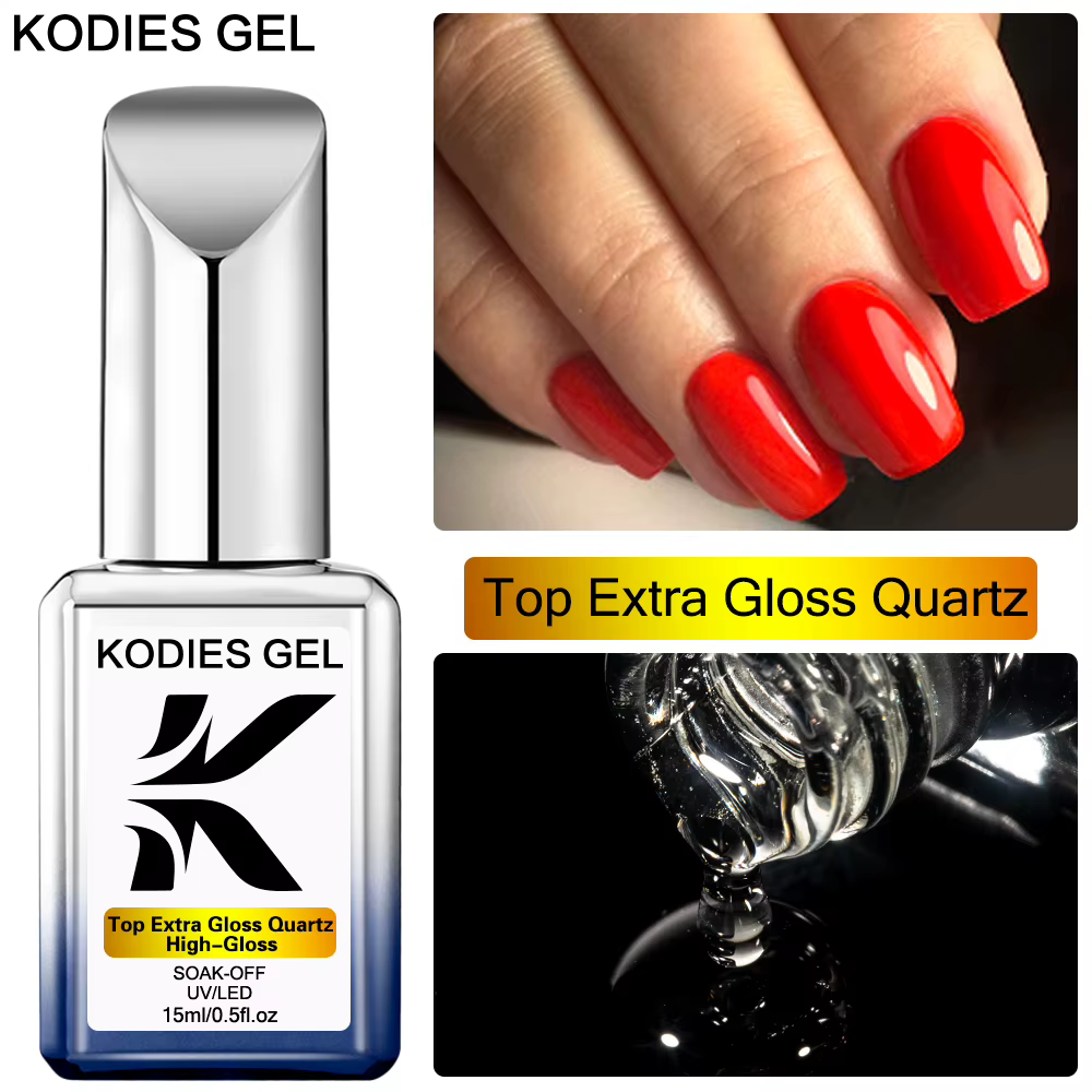KODIES GEL Super Shine couche de finition UV Gel vernis à ongles 15ML sans lingette couche de finiti