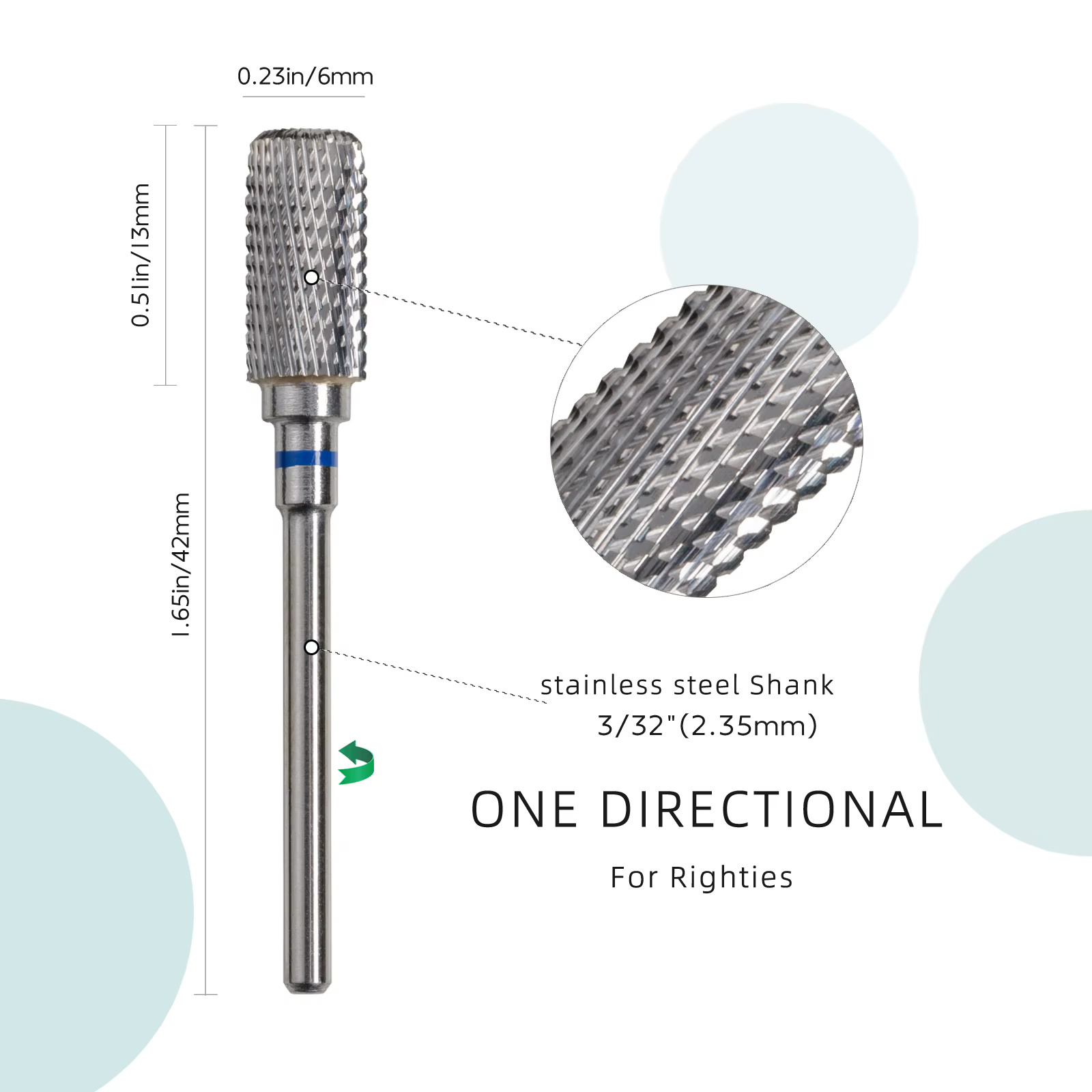 HYTOOS forets à ongles de sécurité 13mm baril anti-poussière D4S forets en carbure pour droitier pou