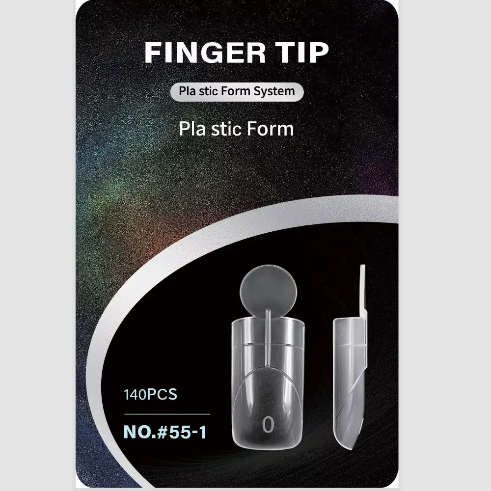 140 pièces de formes à ongles françaises à surface mate avec ligne française intérieure, 14 tailles,