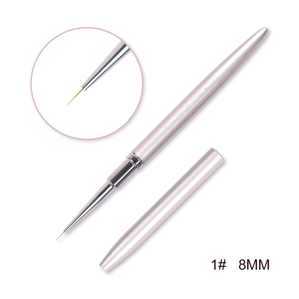 KADS-Pinceau à ongles pour Nail Art, 8/15/20mm, 100% Kolinsky French Stripe, N64.Brush, DIY Drawing 
