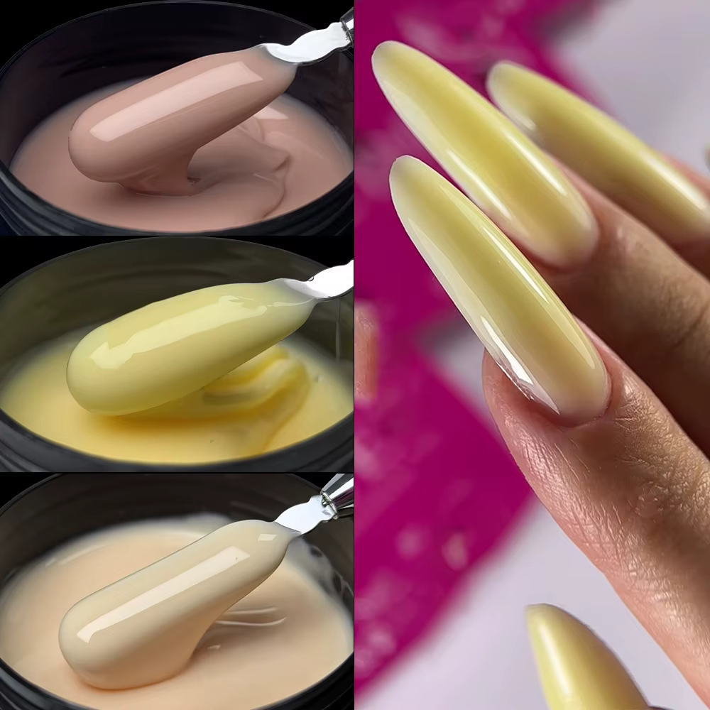 Jillnails 100g paillettes miroitant laiteux dur Gel constructeur ongles pour Extensions d'ongles ble