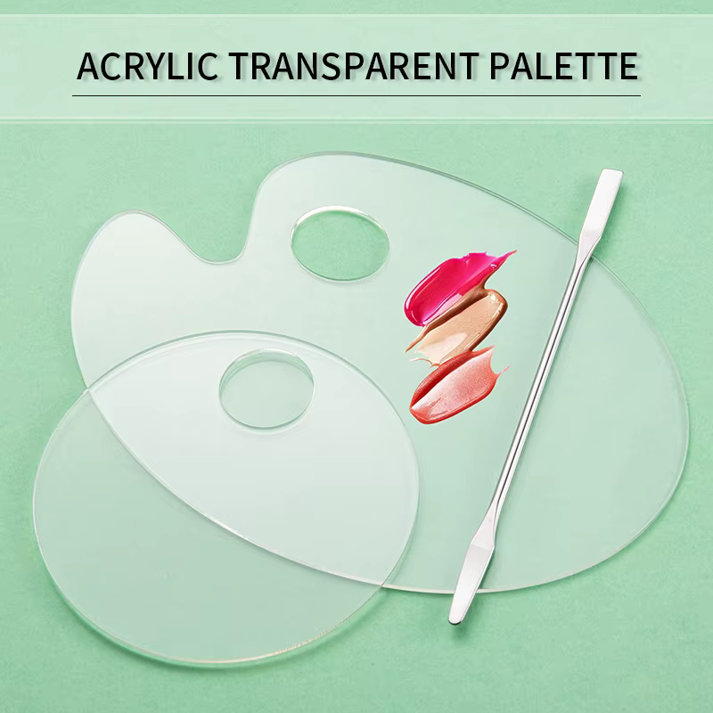 Palette acrylique transparente, tige de mélange, maquillage, peinture, vernis à ongles, ensemble d'o
