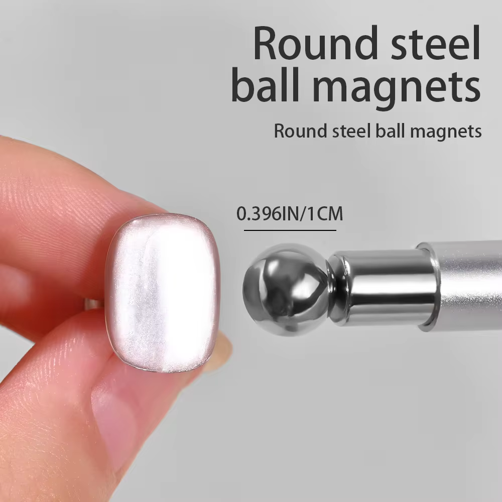 1/2 pièces Bille magnétique œil de chat pour ongles avec kit d'outils magnétiques pour ongles, stylo