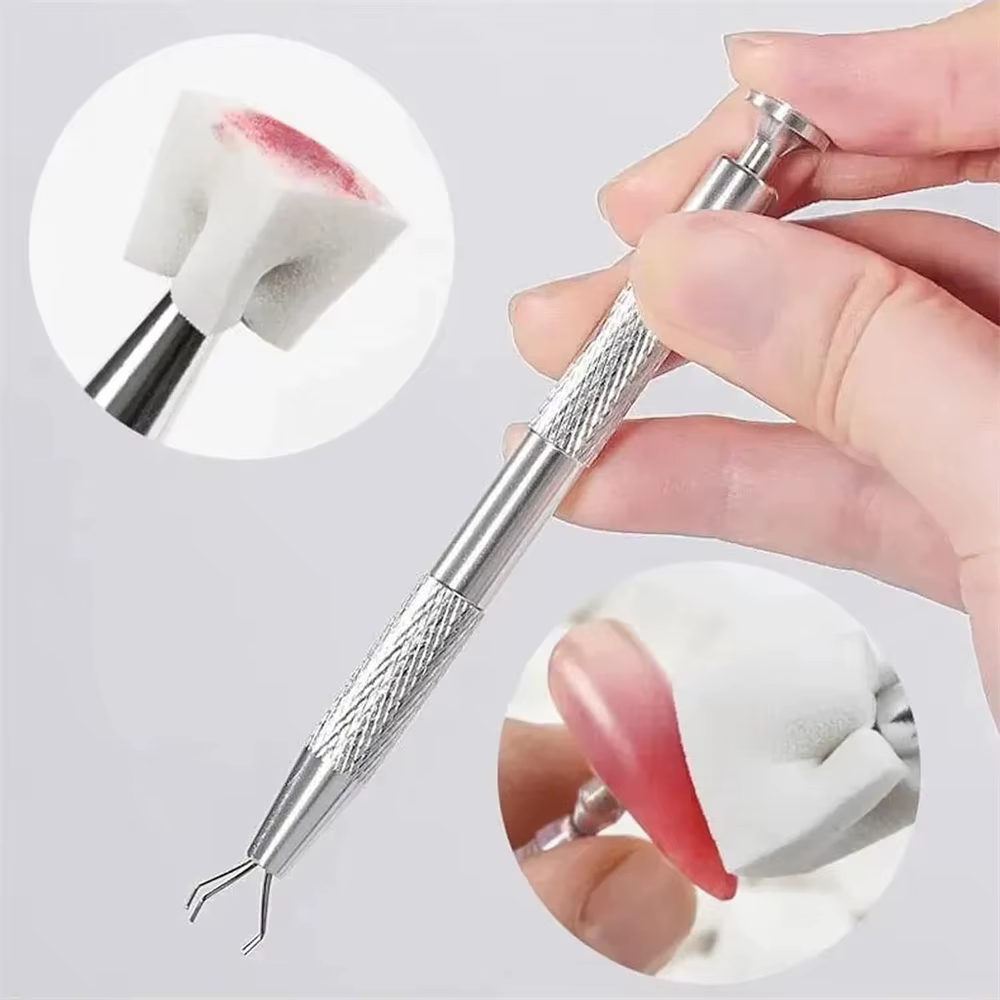 LINMANDA 200/50 pièces éponge à ongles avec stylo à saisir et pince à saisir ensemble ongles dégradé