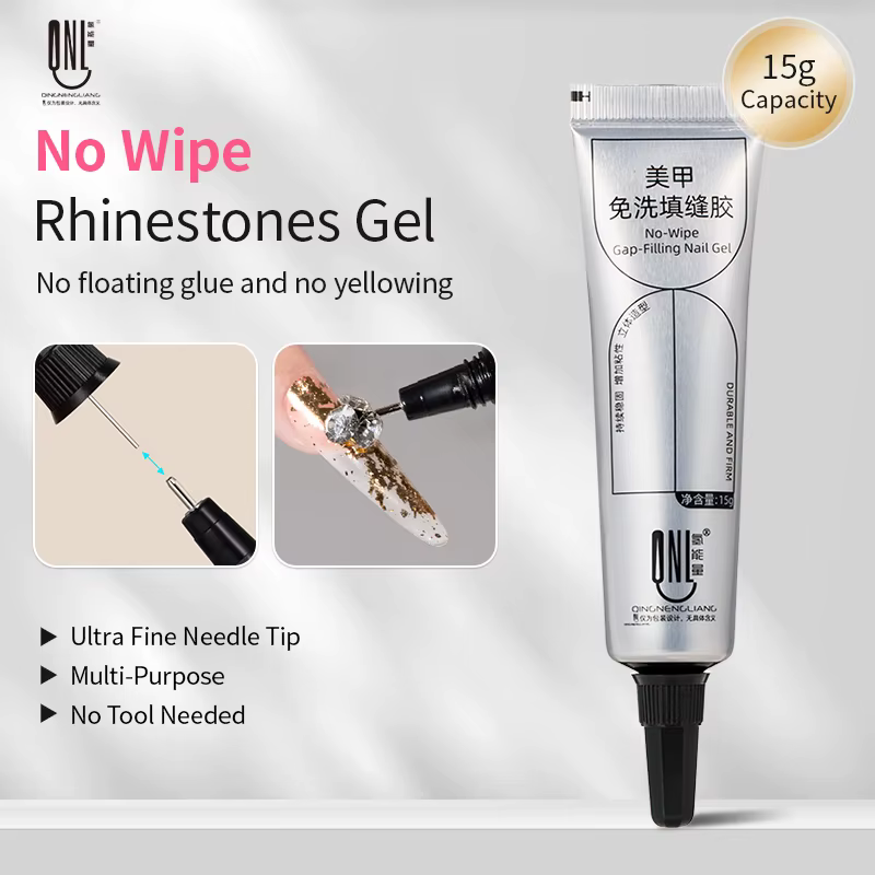 RSNAIL sans lingette strass Gel pour ongles 15g 3D Chrome Nail Art dessins strass colle bricolage sc