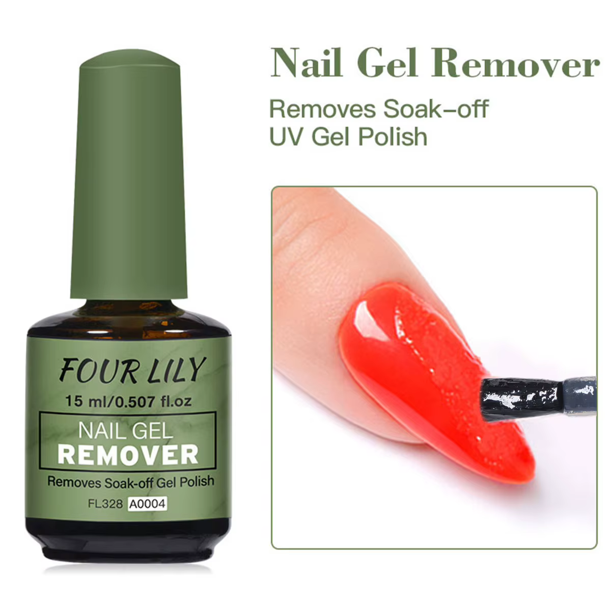 Dissolvant rapide pour gel à ongles 15 ml, sans danger pour les ongles naturels, flacon en verre, fa