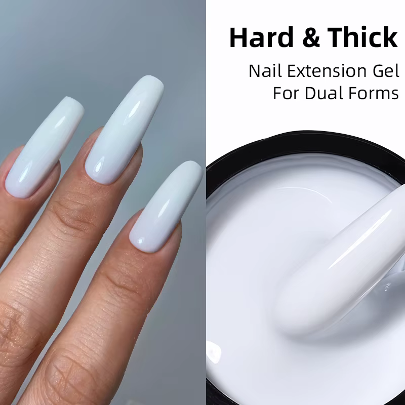 MSAHRE 50g bleu miroitant Gel Extension d'ongle français blanc couverture constructeur Gel d'ongle p