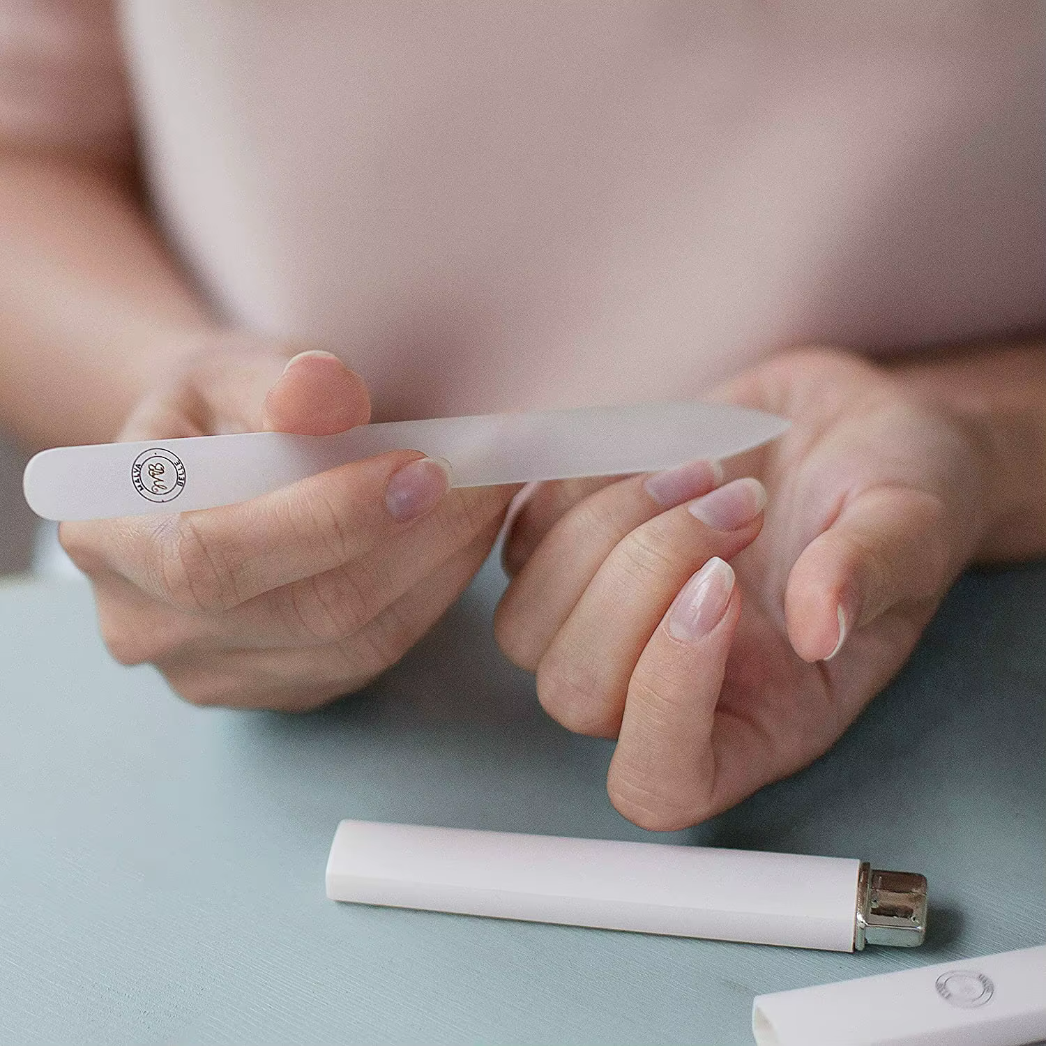 Meilleure lime à ongles en verre cristal longue durée Double face verre trempé Salon professionnel m
