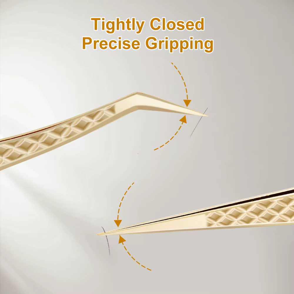 Lashtalk pince à épiler à pointe de Fiber de précision Extensions de cils poignée en diamant anti-dé