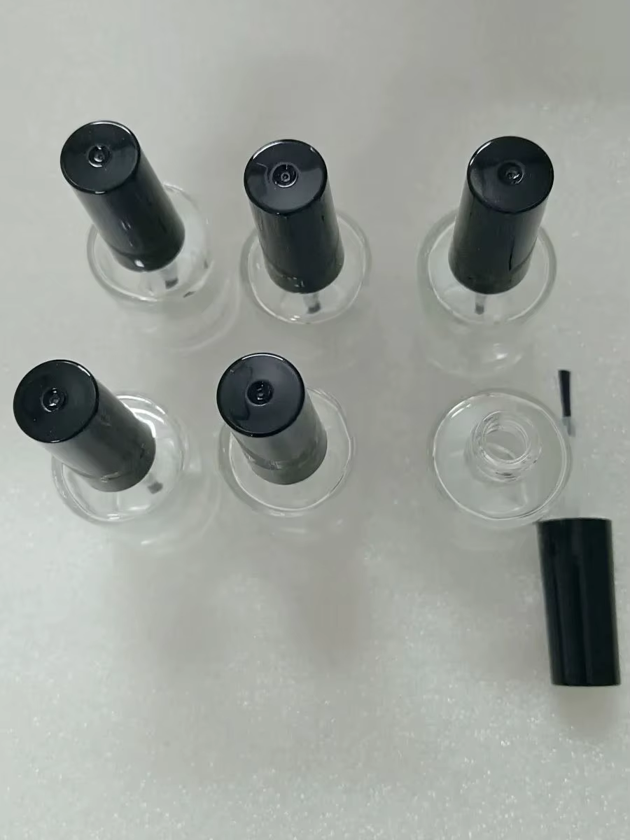 6 flacons vides en verre de 13 ml pour vernis à ongles avec couvercle à pinceau, petits contenants r