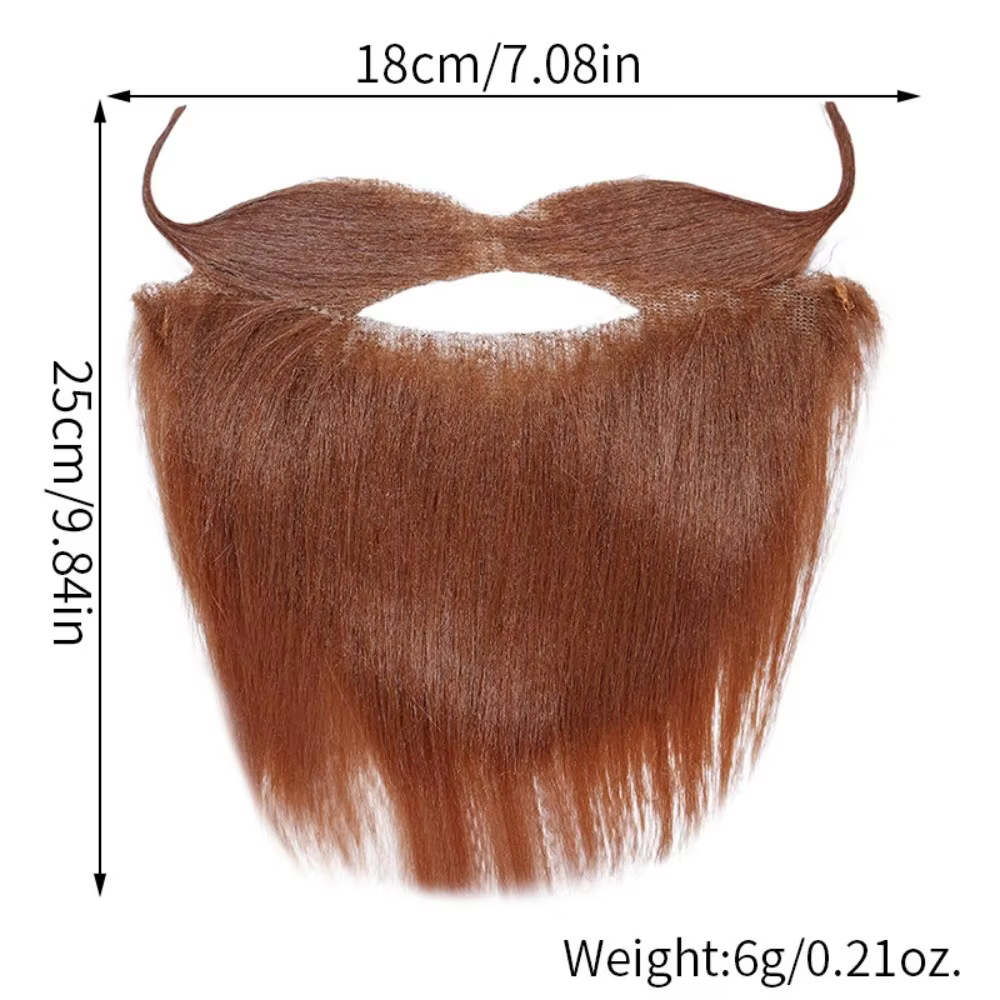 Artificia réaliste fausse barbe drôle sauvage Halloween fausse moustache vif Durable Viking tressé b