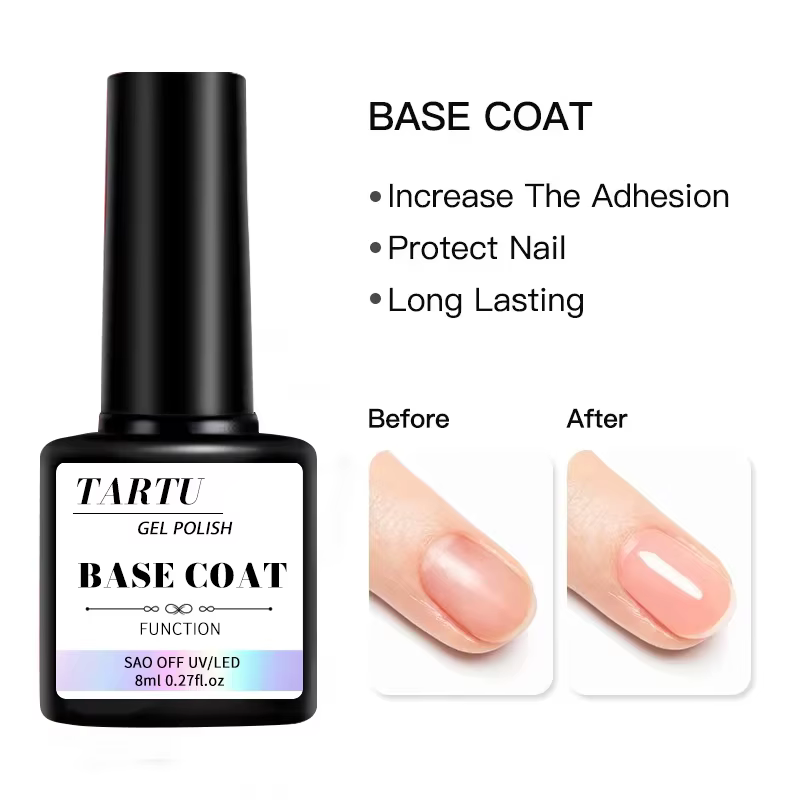 Ensemble de vernis à ongles en Gel fonctionnel multi-usage de 8ml, couche de Base, couche de finitio