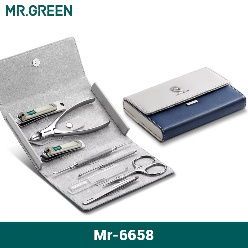 MR.GREEN Ensemble de manucure 8 pièces, kit d'outils de soins personnels pour les ongles, salon à do