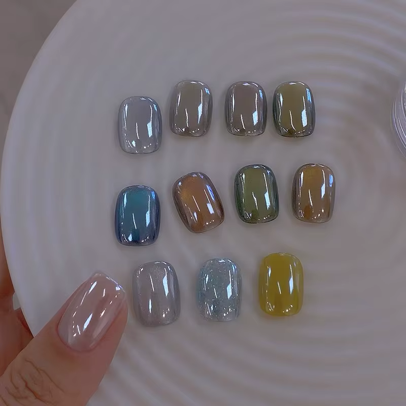 1 pot placage Aurora Chrome poudre à ongles haute brillance clair de lune miroir Fine paillettes Pig