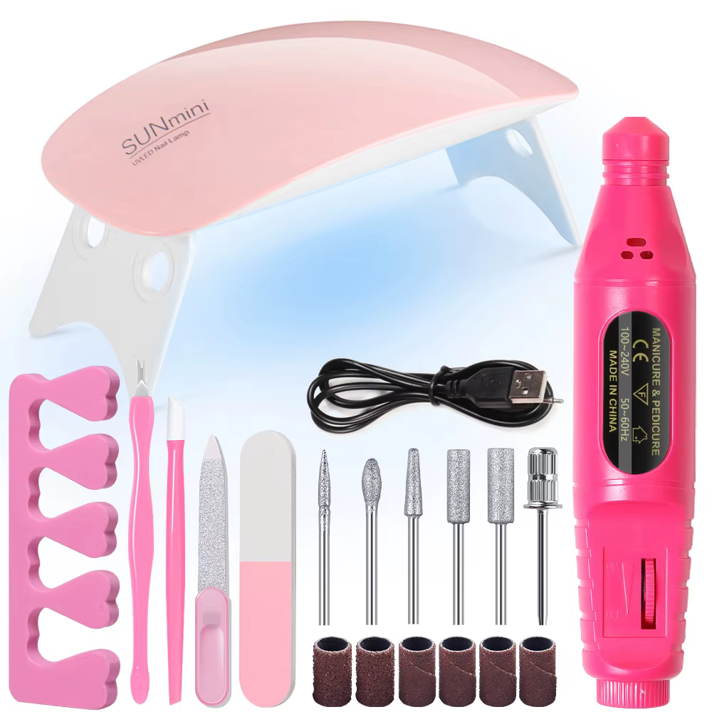 LINMANDA – Kit de lampe UV LED pour manucure, avec lampe UV et perceuse à ongles 20000 tr/min, pour 