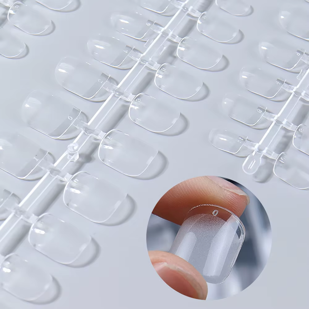 ARTAUG 240 pièces presse courte sur les ongles carré blanc Gel Lucency faux ongles couverture complè