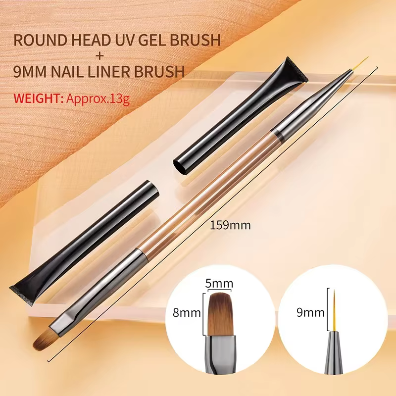 Stylo de conception pour nail art, outils de peinture avec pinceau pour gel d'extension d'ongles, pi