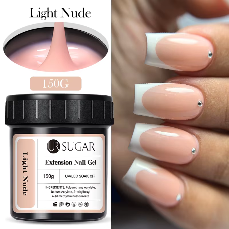 UR SUGAR 150g Gel d'extension rapide gelée rose blanc laiteux Camouflage doigt français Gel dur UV L