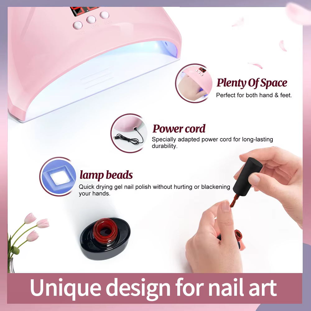 Machine de photothérapie des ongles USB lampe à ongles 12 LED UV polymérisation de la lumière 36W ve