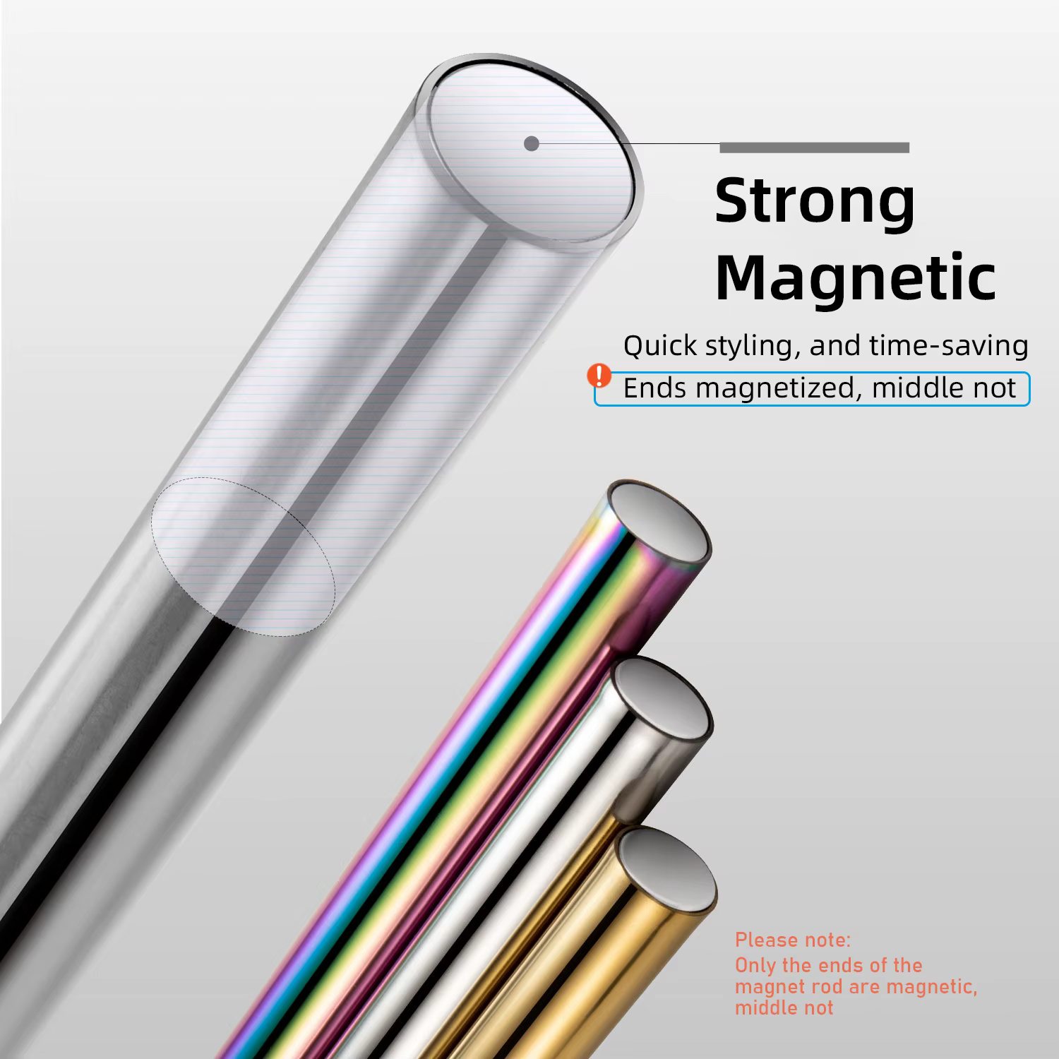 Bâton magnétique pour ongles œil de chat, aimant cylindrique, vernis gel UV, outil de conception de