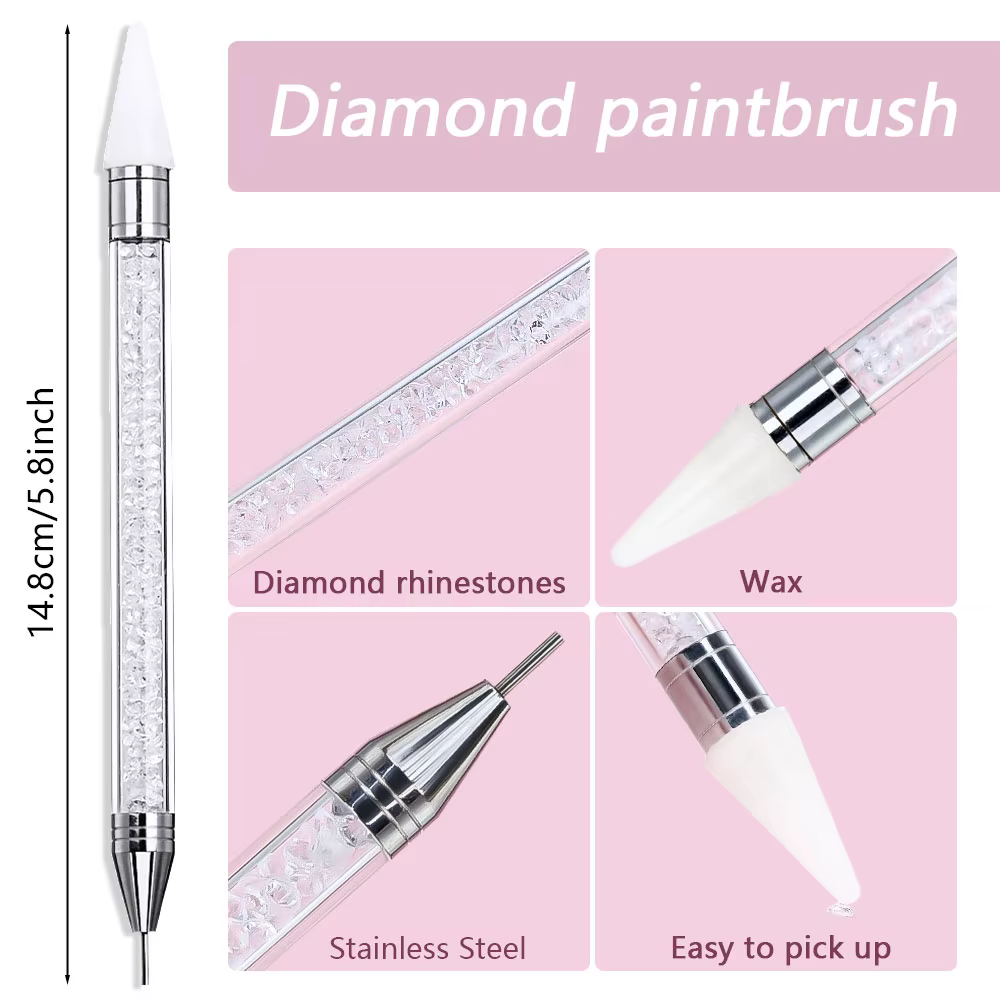 Stylo à points pour cueilleur de strass, 1 pièce, crayon de cire à double extrémité pour pointe de s