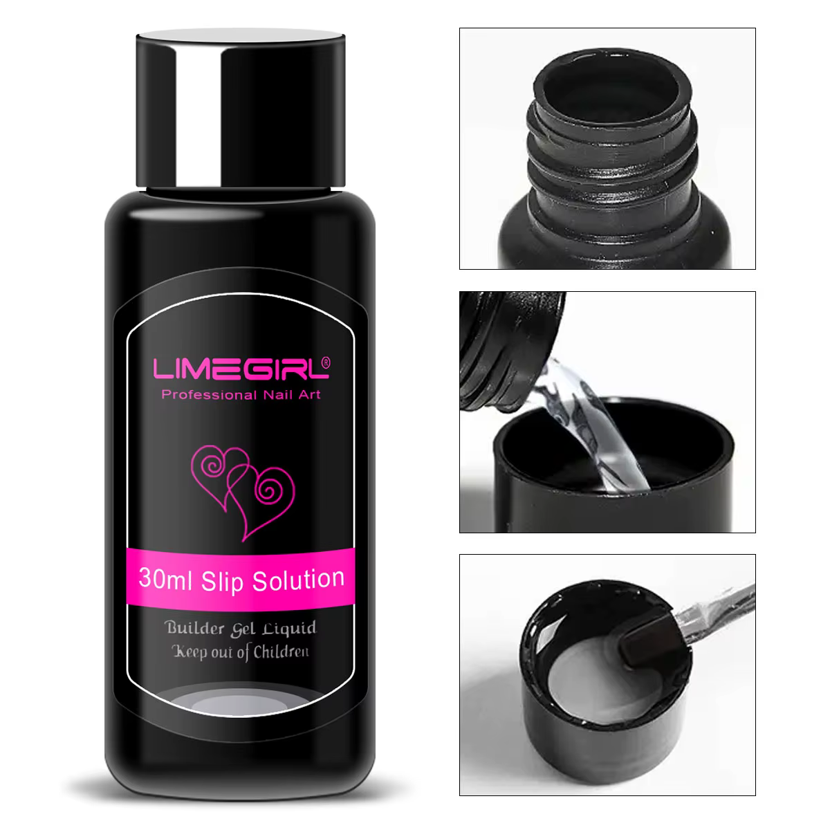 LIMEGIRL 30ML Gel à Expansion rapide polissage Solution antidérapante Gel Semi-Permanent Transparent