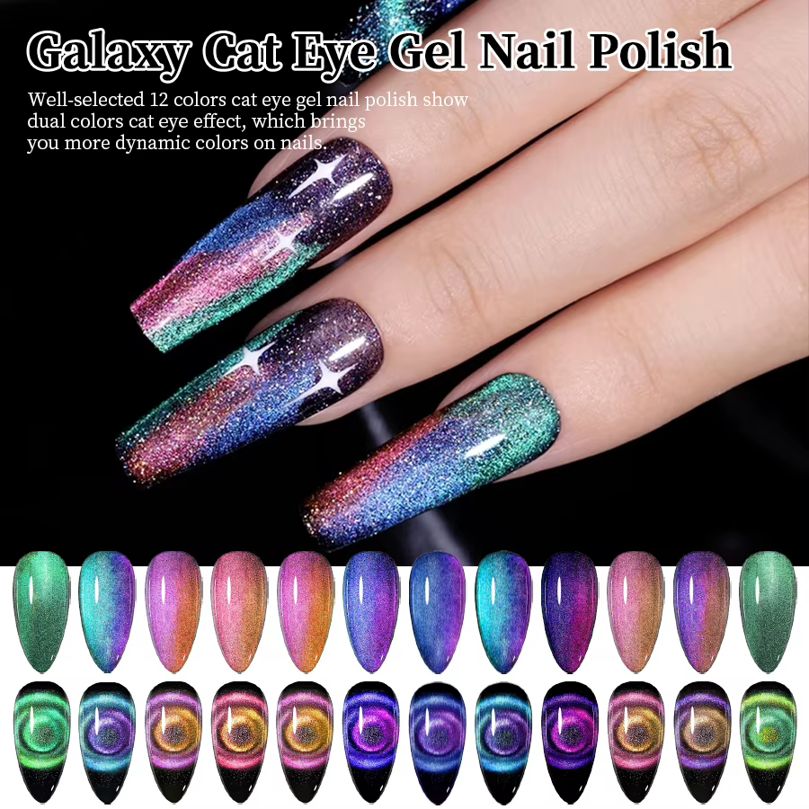RSNAIL 9g Galaxy oeil de chat Gel vernis à ongles amélioré Gel magnétique scintillant paillettes Sem