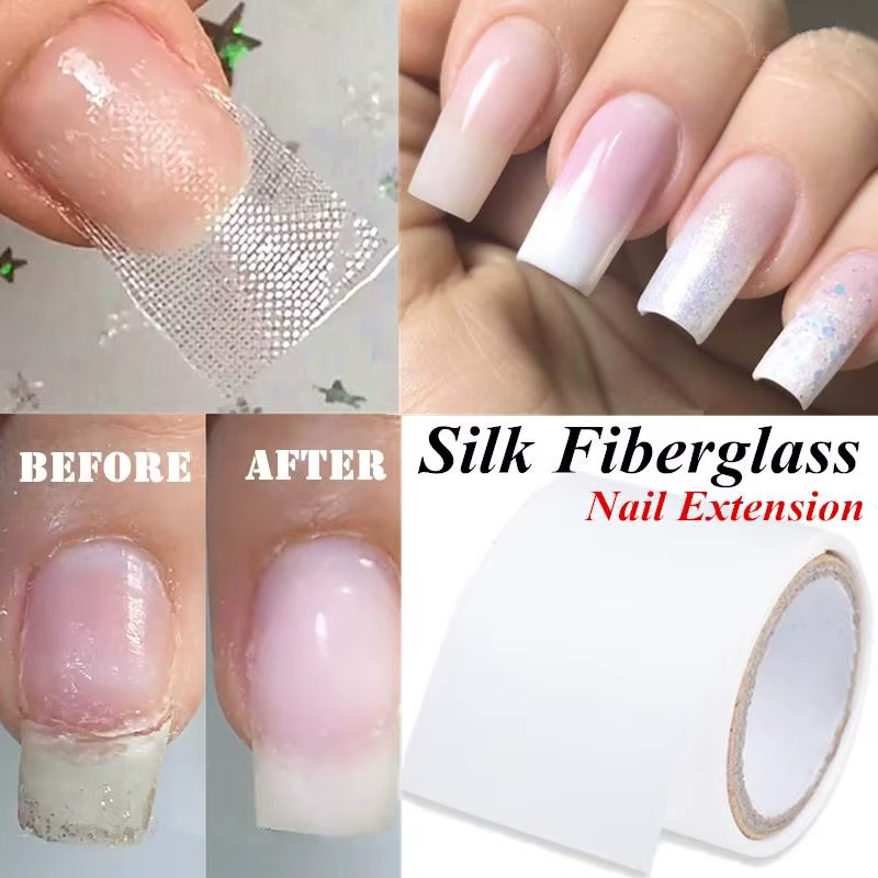 Protecteur d'enveloppe d'ongles en soie et fibre de verre, vernis à ongles auto-adhésif, Extension d