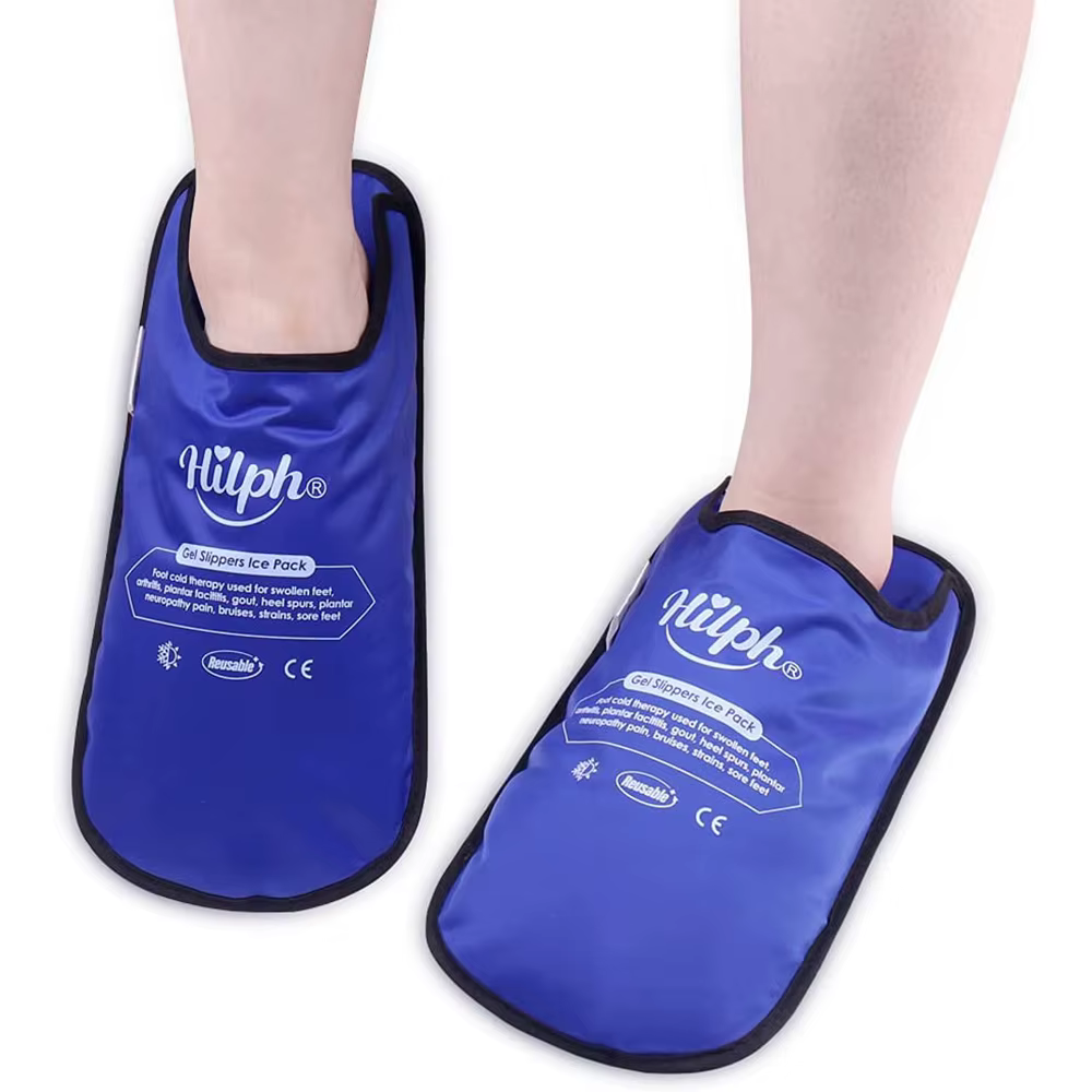 Chaussons de thérapie par le froid chaud pour les pieds enflés, orthèse de pied, pack de glace, gel 