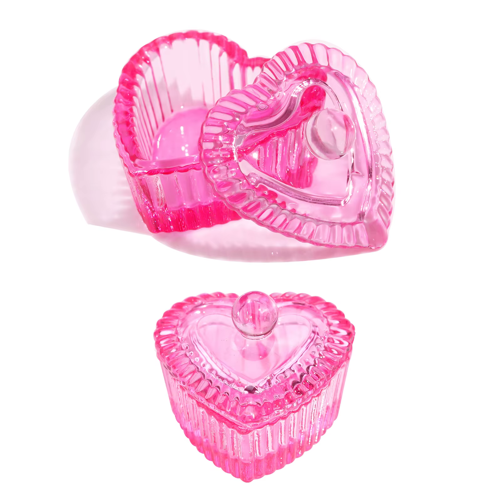 Plat Dappen en verre cristal rose, 1 pièce, poudre acrylique, support de liquide, conteneur en forme