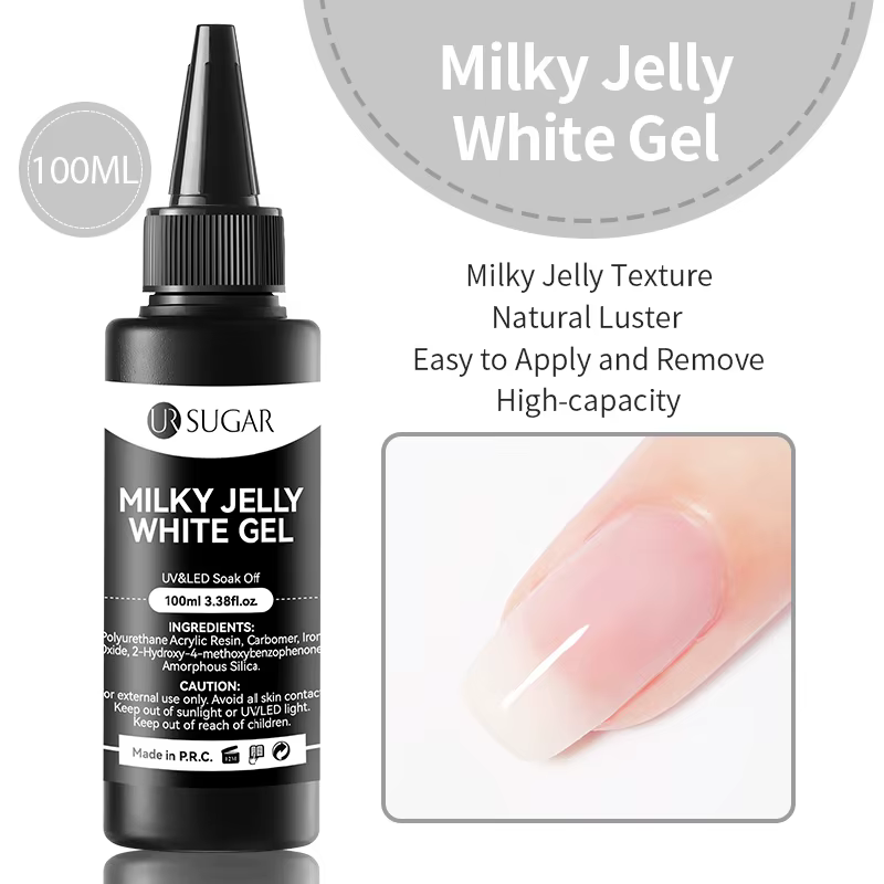UR SUGAR 100ml Gel de Renforcement Longue Durée, Gel de Construction Anti-Casse, Grande Capacité, Co