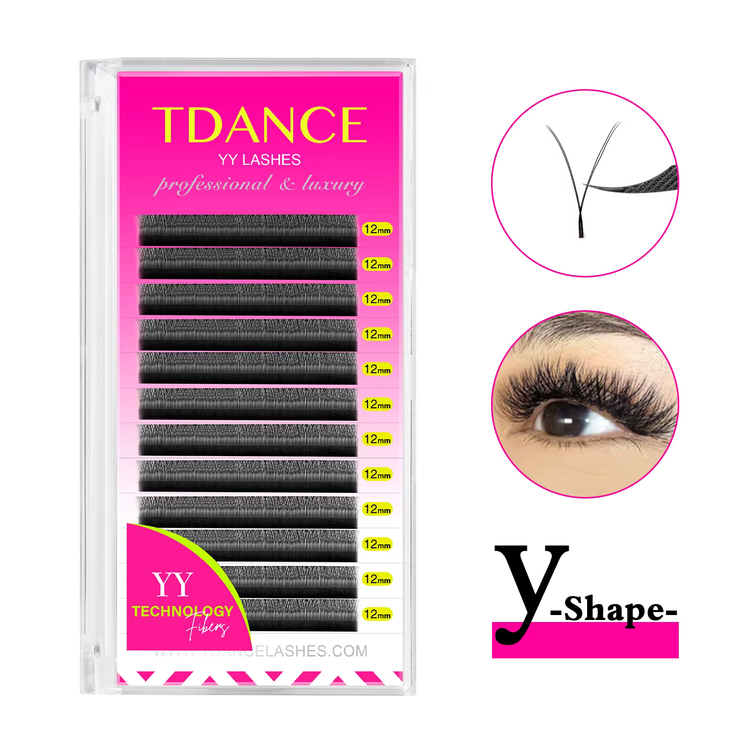 TDANCE 8-15MIX YY forme tissé à la main Premium vison doux lumière naturel Extension de cils maquill
