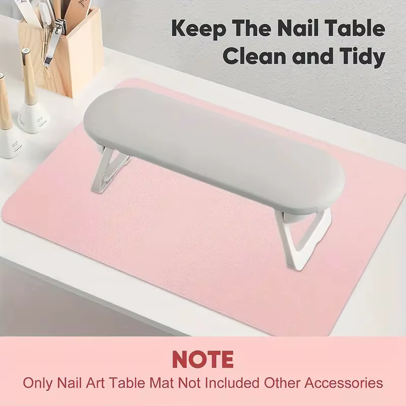 Tapis de Table pour Nail Art, doux et pliable, repose-main pour manucure, imperméable, anti-rayures,