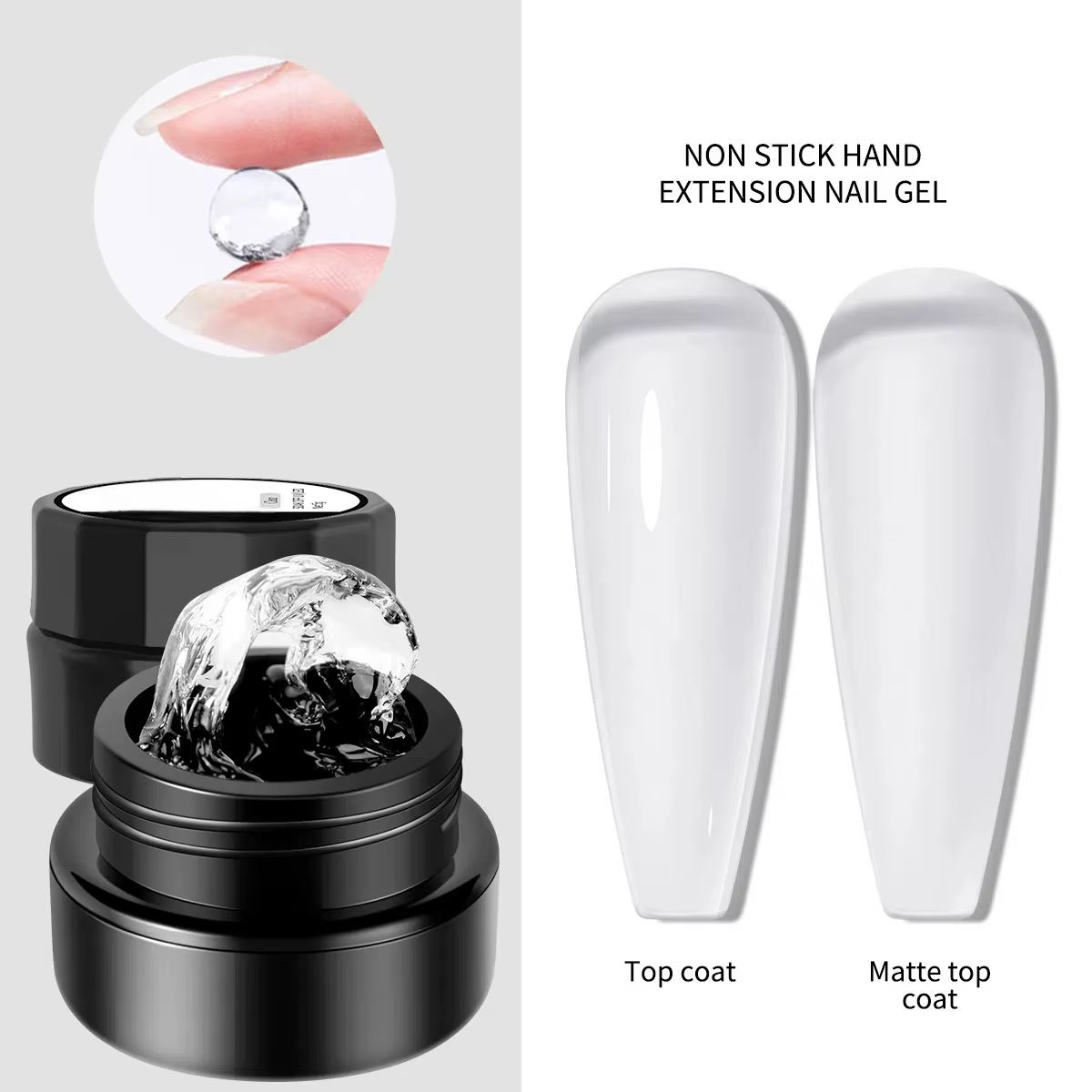 Pot-emballé de Gel de vernis UV de 5ml, multifonction, sans collant, Gel pour ongles en Poly étendu 