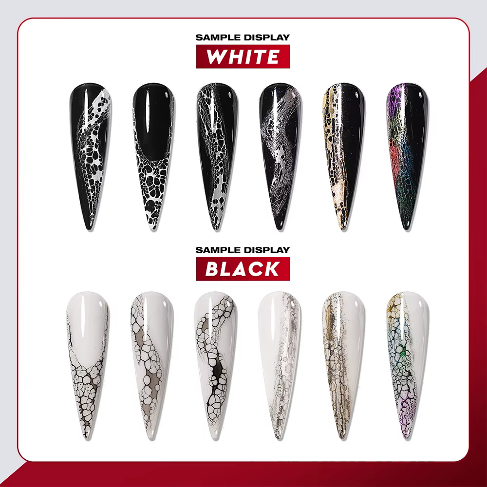 5ml noir blanc Ombre floraison vernis à ongles bulle océan mer vague Gel marbre dégradé Gel Semi Per