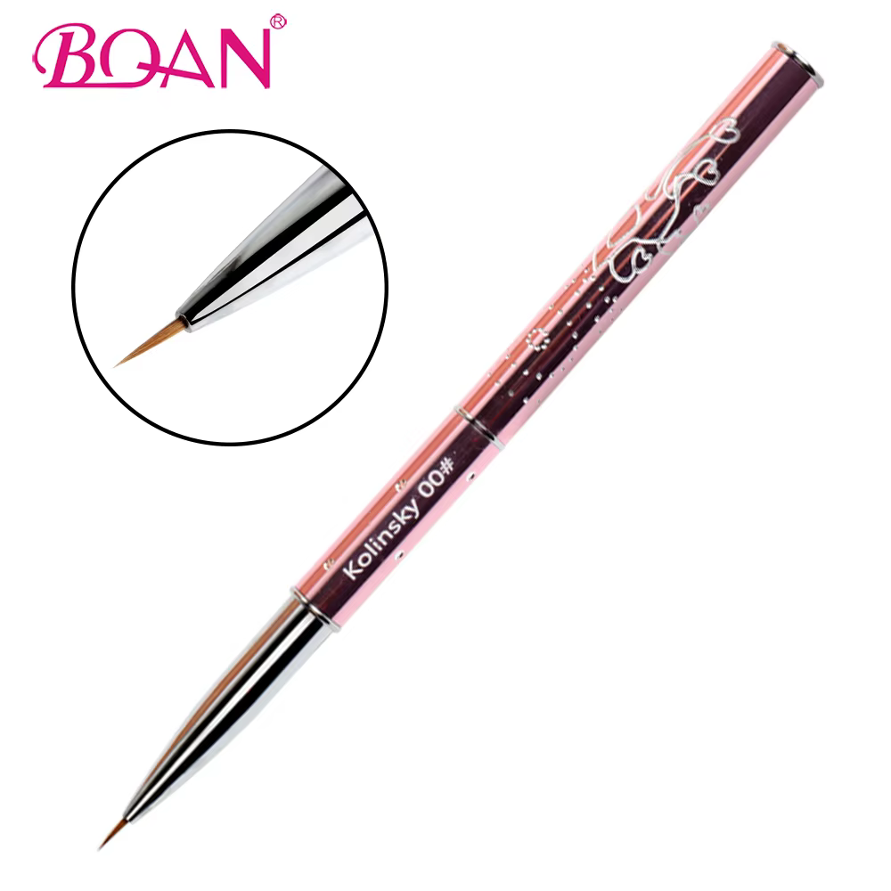 ANGNYA – pinceaux à ongles professionnels pour manucure, accessoire pour Nail Art, rose, sculpté, pe