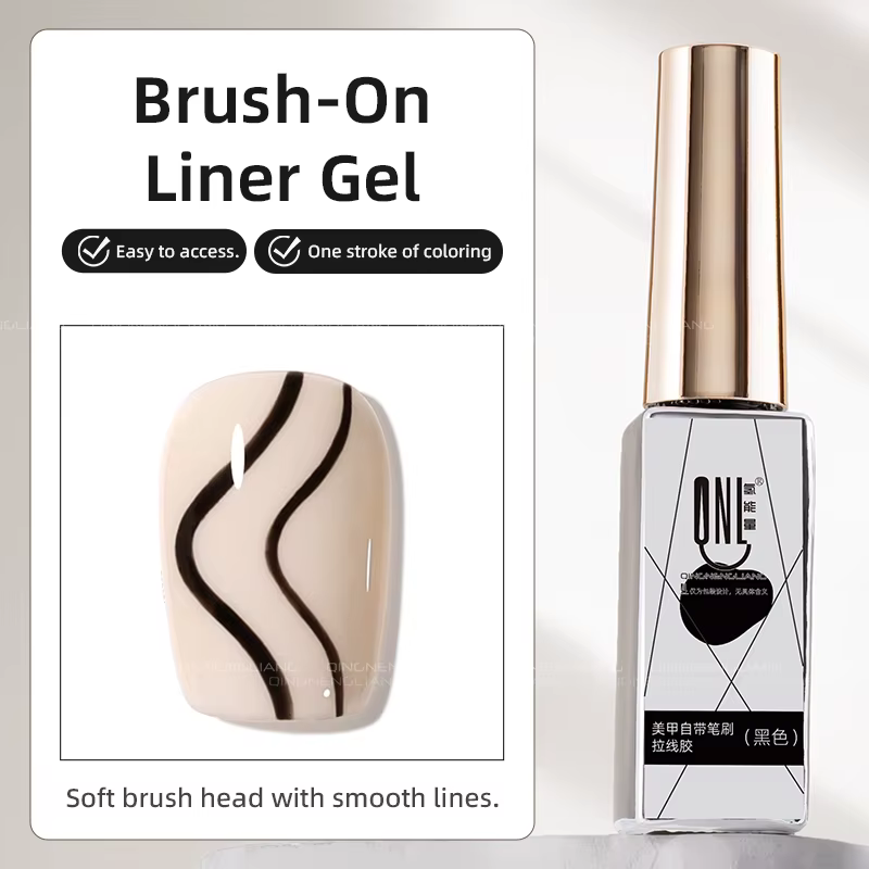 Verhéritage à ongles gel UV/LED, 7ml, blanc, noir, semi-continu