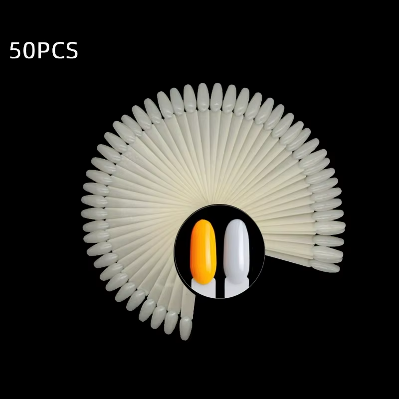 50 pièces carte de couleur pointes d'ongle affichage clair Nature couleur faux ongles conseils pour 