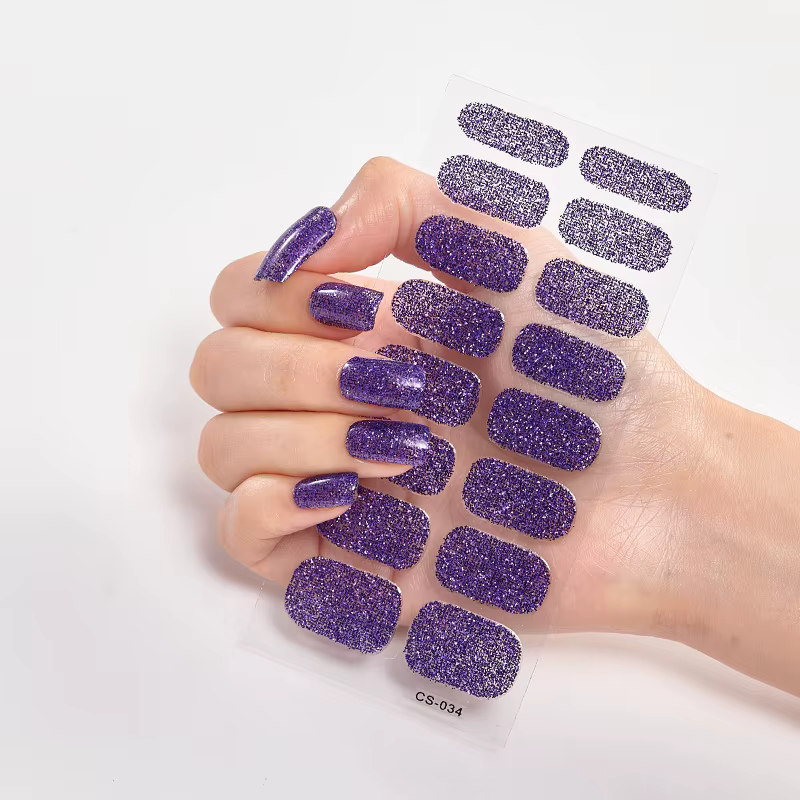 Autocollants pour Ongles Semi-Durci UV, Enveloppes de Verhéritage à Ongles en Gel, Couverture Complè